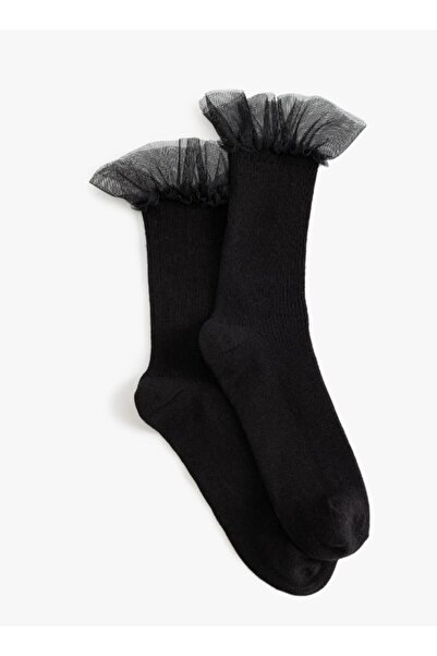 Biorganics Bibaby Organik Çorap Soket New Tulle Siyah