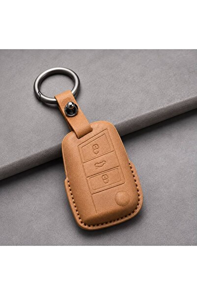 keymatik Wolswagen Passat B8 Skoda - Seat Smart 3 Buton SÜET DERİ 1.KALİTE