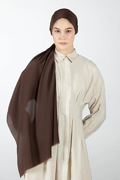 ED Scarf Core Silk Shawl - Brown