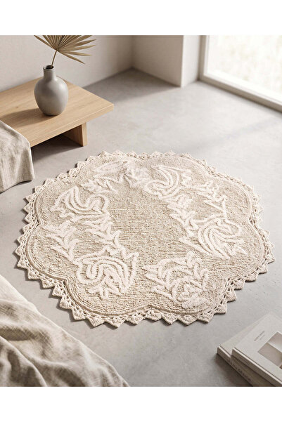 REDTAG Beige Cotton Jute Woven Dhurrie 90x60cm