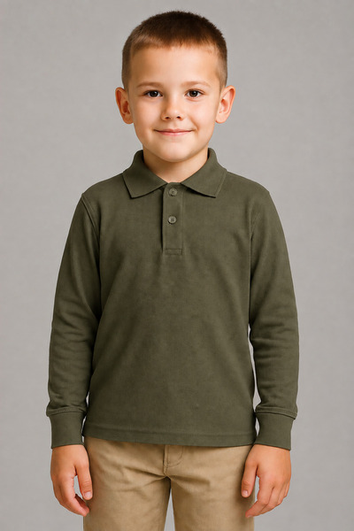 Trendy Mall Polo Collar Plain School Lakos (Forma)
