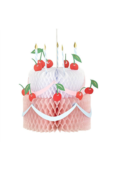 Meri Meri - Honeycomb Birthday Cake Decoration - Petek Doğum Günü Pasta Süsü