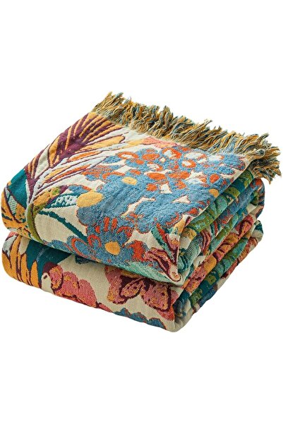 GENERAL MSGKV Boho Throw Blanket 100% Cotton Blankets for Bed Couch 60'x80', ...