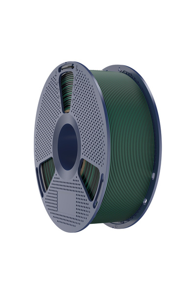 Sunlu Filament PLA+ Mătase Bicolor pentru Imprimantă 3D, Negru/Verde, 1.75mm,...