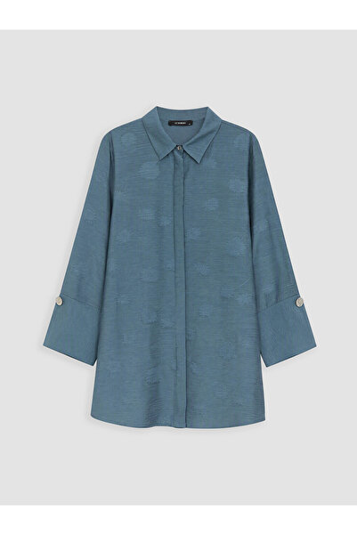 LC Waikiki Rmz Gi̇yi̇m Farkiyla Embroidered Loose Fit Women's Shirt Tunic