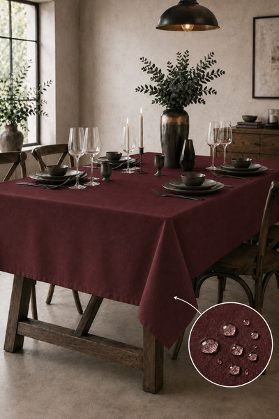 Soft Kare 1. Premium Duck Fabric Living Room and Dining Table Cover – Liquid-...