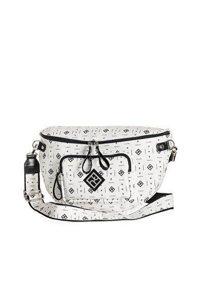 Pierro Accessories Τσάντα Γυναικεία Μέσης/Στήθους Sansa Monogram σε Χρώμα Λευ...