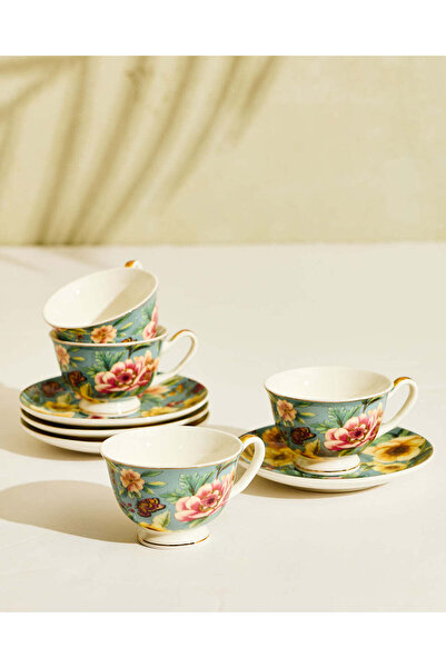 REDTAG Assorted Floral Printed Espresso (8 Piece)