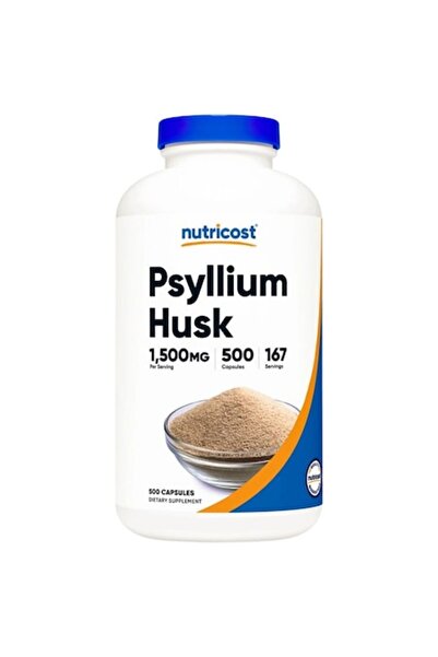 Nutricost Coaja de Psyllium 1500 mg, 500 capsule Supliment alimentar