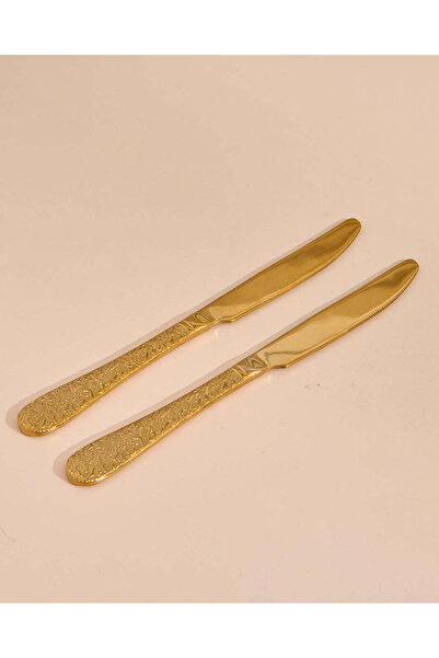 REDTAG Gold Plain Dinner Knife Set (2 Piece)