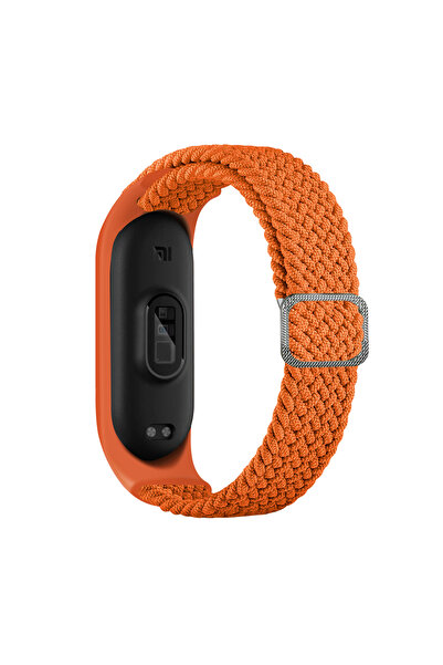 OEM Υφασμάτινο Πλεκτό Λουράκι Πορτοκαλί για Xiaomi Mi Band 3 / 4 / 5 / 6 - MT...