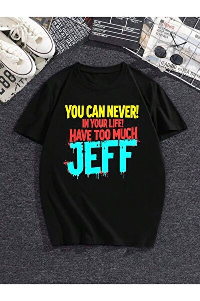 25W Men's 'You Can Never Have Too Many Jeffs' Graphic T-Shirt - Casual Black ...