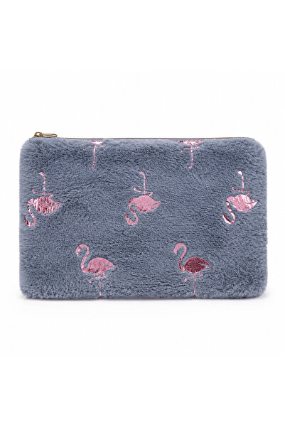 nnevora Plush Pen Holder and Makeup Bag Zippered Multi-Purpose Organizer Bag ...