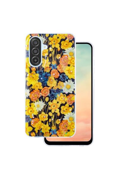 OEM Θήκη TPU Σιλικόνης Glow Glam - Πορτοκαλί Φλοράλ (Samsung Galaxy A36 5G / ...