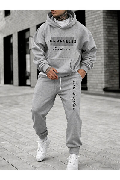 PAVRO Sweatshirt Tracksuit Set Oversize Shaped Comfortable Fit High Quality F...
