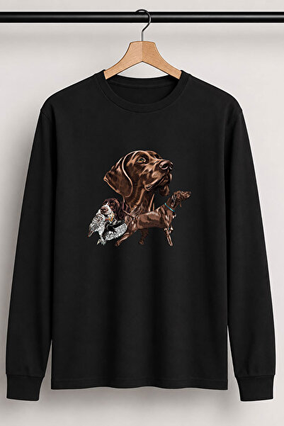 The Baski Avcılık Hunter Kurzhaar Hunter Dog and Dogcatcher Printed 100% Cott...