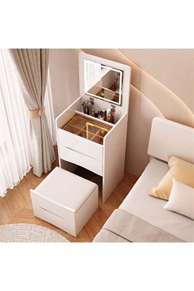 CityRiya -Long Vanity Desk, Dressing Table Set, White Makeup Table, Makeup Va...