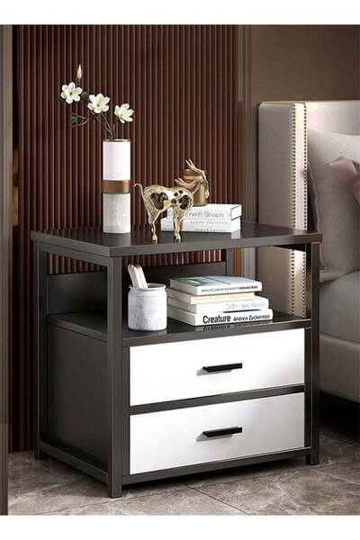 JCB CHIC Bedside tables,Storage tables Modern Nightstand with metal frame, Si...