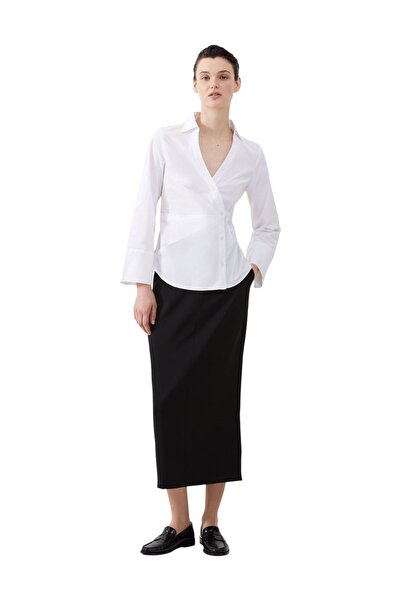 French Connection Women Isabelle Poplin Asymmetric Shirt