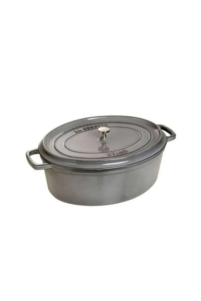 NO BRAND Staub La Cocotte Oală Ovăză din Fontă 4.2 Litri, Grafit