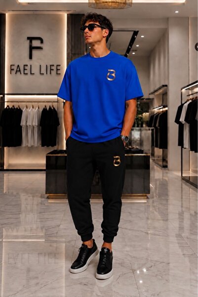 FAEL LİFE Unisex Comfortable Fit T-Shirt and Sweatpants B Printed Set