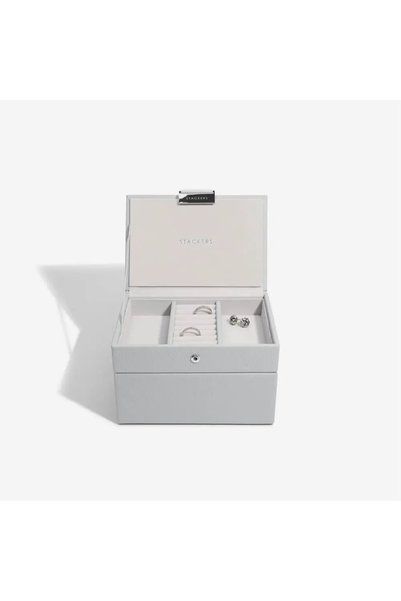 STACKERS Cutie dublă pentru bijuterii (gri deschis) Mini