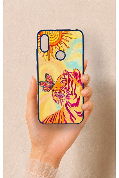 Vip Case Huawei Y6 2019 Uyumlu Güneşin Kaplanı Desenli Silikon Kılıf
