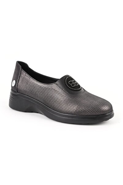 Mammamia Women's Casual Shoes Genuine Leather Laser Cut Perforated Stone Deta...