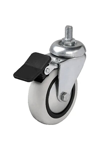 pınaxar Hts 354 - 75X25 mm Pvc Roller Screw Brake Wheel 4 Pieces