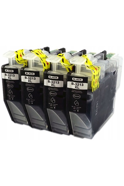 NO BRAND 4x Cartuș de cerneală neagră pentru Brother LC3213 XL DCPJ774DW J772