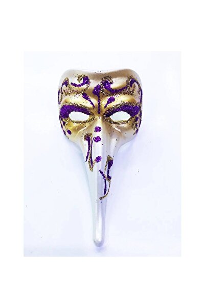 pınaxar Made from Purple Color Embroidered Ceramic Material, Venice Long Mask...