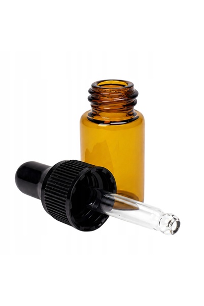 ABC 25x 3ml Flacon din sticlă maro cu pipetă - Mini pentru uleiuri esențiale