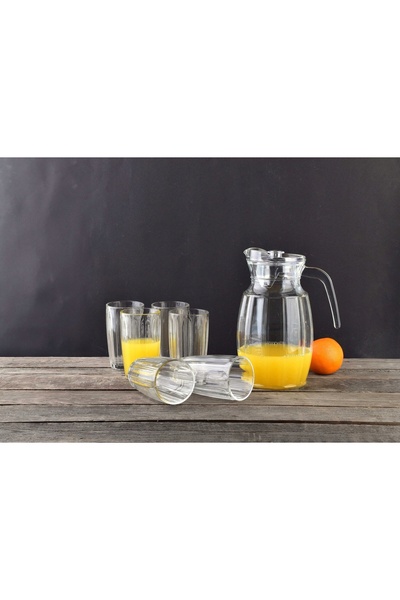 MONDEX Carafă de 2 L și set de 6 pahare de 310 ml