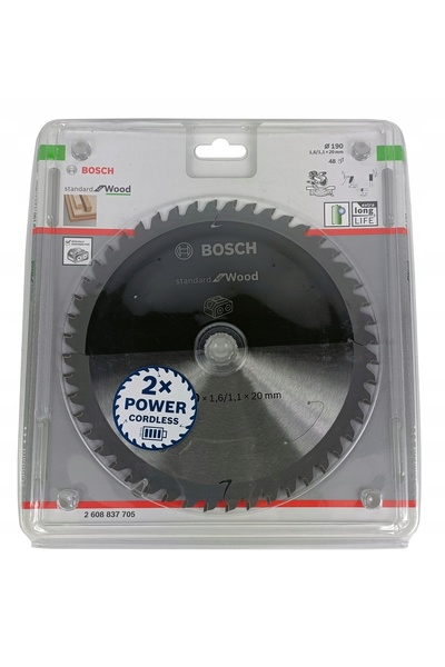 Bosch Pânză de ferăstrău pentru lemn, tip standard, 190 x 20 mm, 48 dinți