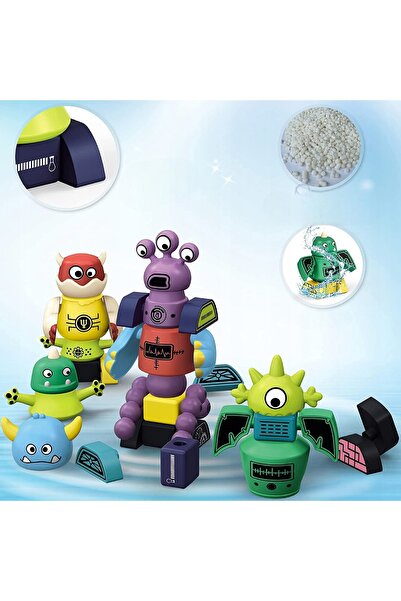 Luxma Blocuri magnetice de construcție pentru copii, jucărie educativă tip robot