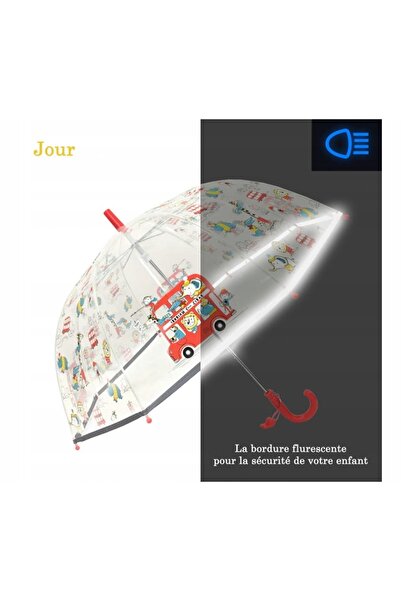 NO BRAND Umbrelă transparentă pentru copii Smati cu fluier de călătorie