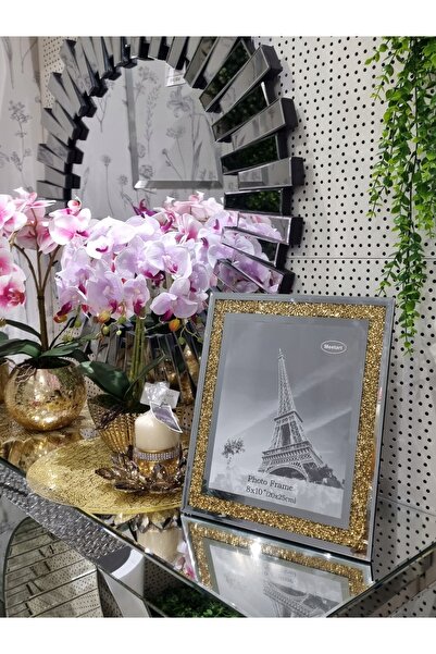 NO BRAND Ramă oglindă pentru cristale foto GLAMOUR 33x28 AURIE