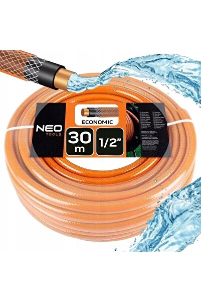 NEO Tools Furtun de grădină rezistent NEO 30m 1/2 " + Aspersor + Fitinguri, S...