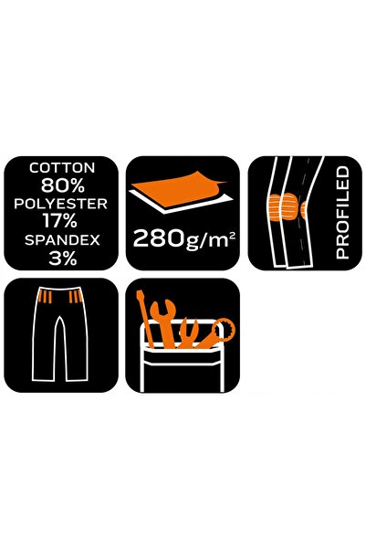 NEO Tools Pantaloni jogger de lucru pentru bărbați, echipament de lucru de si...
