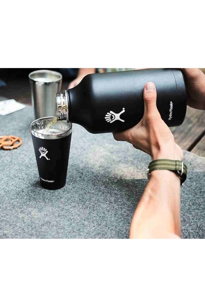 NO BRAND Hydro Flask Wide Flex Cap 64 Oz 1892 ml negru 1890 ml sticlă de călă...