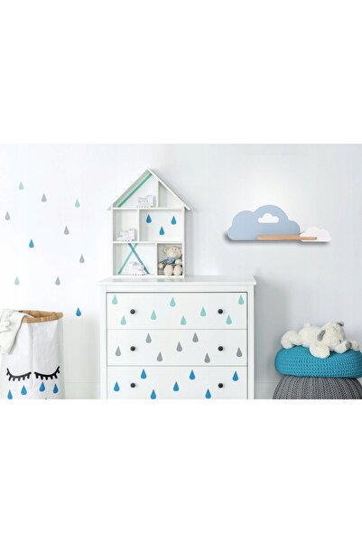 NO BRAND Aplică pentru fete CLOUD LED 5W cu raft, albastru + alb