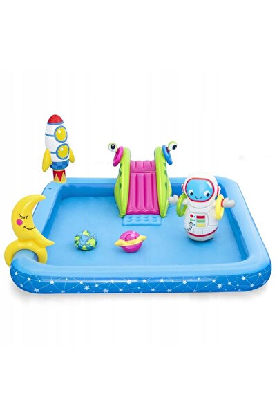 BESTWAY Parc acvatic pentru copii, piscină gonflabilă, tobogan cu fântână + j...