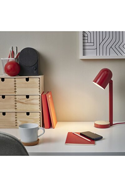 NO BRAND Lampă de birou IKEA ENSMÄRKE, roșie