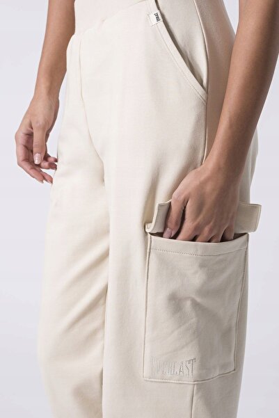 EVERLAST Pantaloni de antrenament cargo de damă Leisure Cargo, bej deschis, L