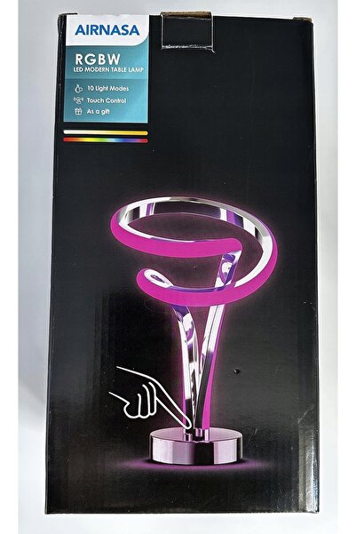 NO BRAND LAMPĂ DE NOAPTE MODERNĂ, SPIRALĂ, CU LED-URI, AIRNASA, ARGINTIU, 10 ...