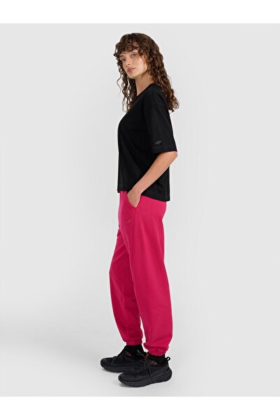 4F Pantaloni tip jogger cu cusături decorative 4FWAW25TTROF1205 roz