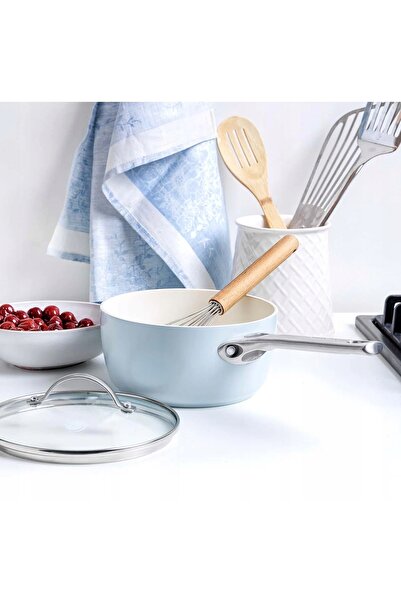 NO BRAND GreenPan Padova oală rotundă mică 18cm 2l cu capac, ceramică, pentru...