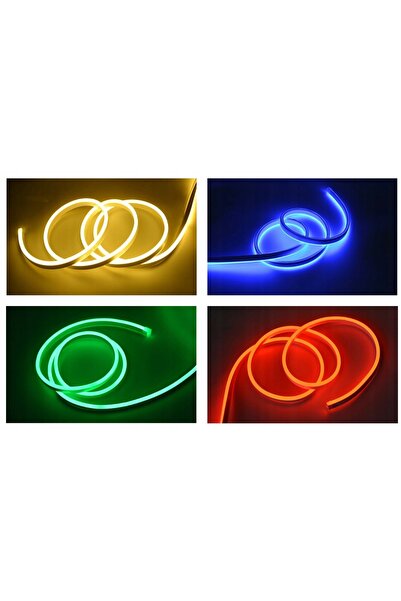 NO BRAND Bandă LED Neon RGB Flexibilă 230V 10m + Telecomandă