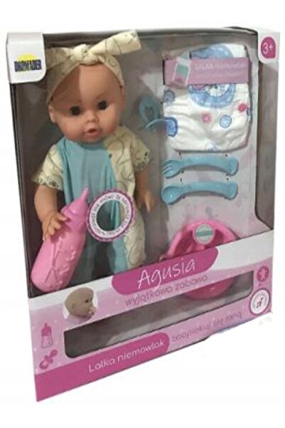 Dromader Păpușa Agusia bea și face pipi, are 30 cm și spune „mama” și „tata”
