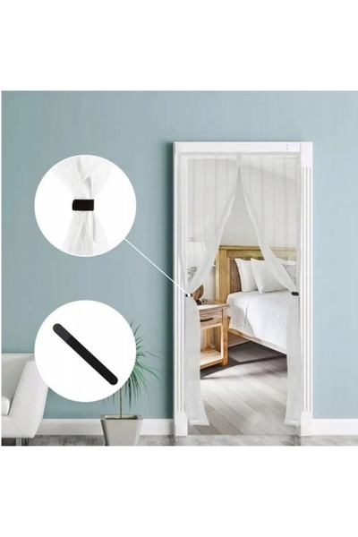 NO BRAND Plasă de țânțari pentru ușă 120 x 220 cm albă Sekey